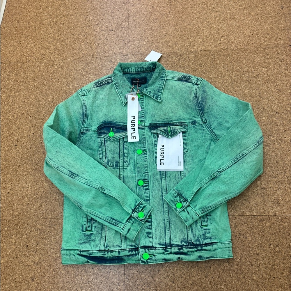 Men's Green Denim Performance Jacket